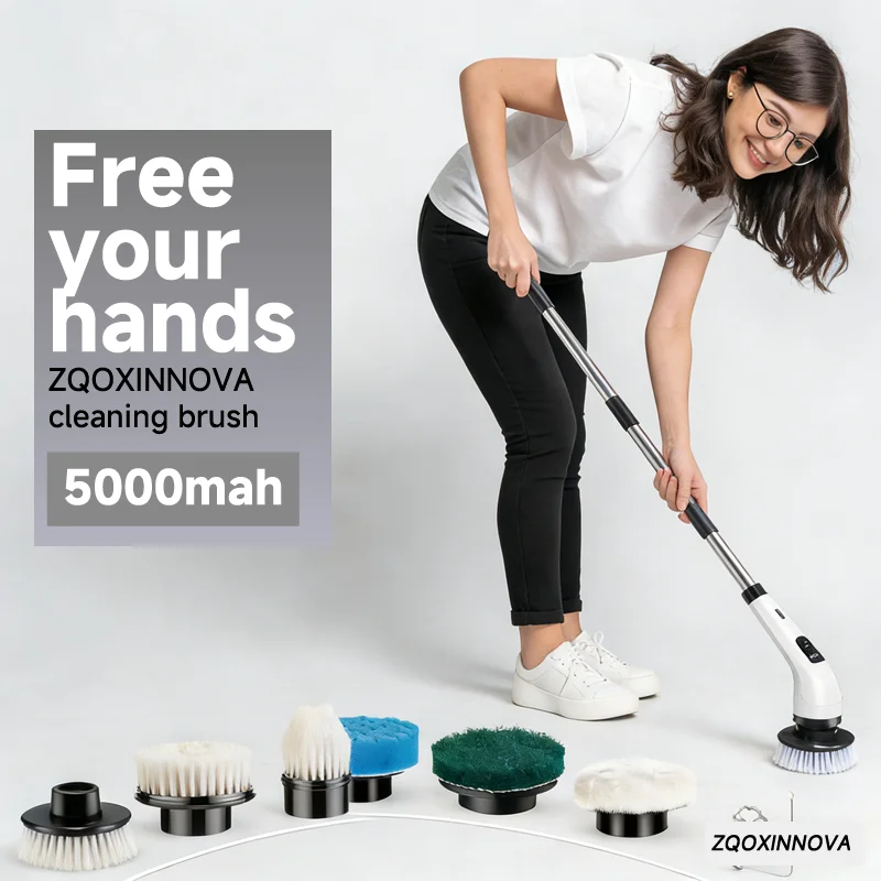 Multipurpose Cleaning Brush Kitchen Gadgets Hair Brushes Bathroom Broom Toilet Mops Electric Household Cordless Spin Scrubber