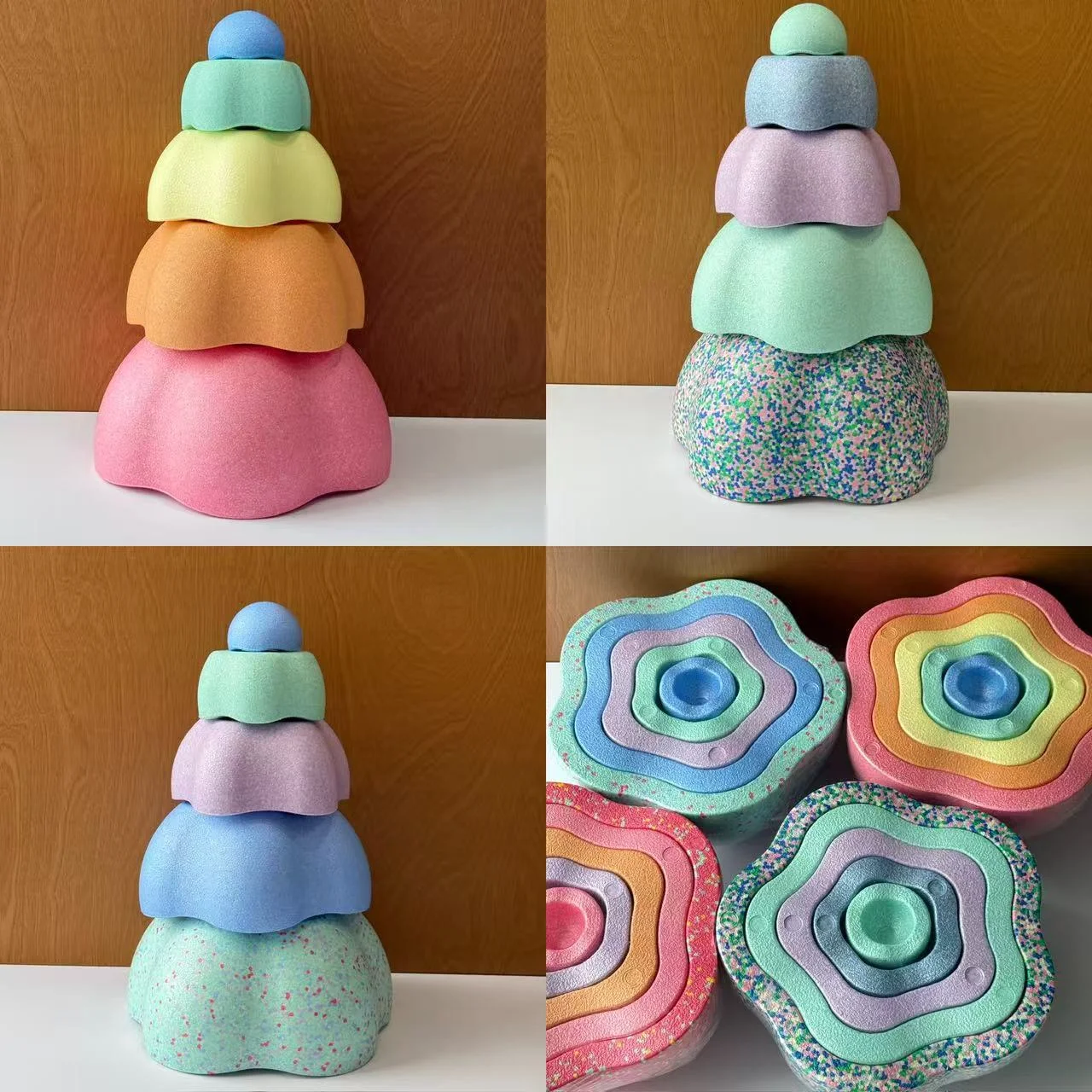 Kids Balance Stapstones Toys Sensory IntegrationFoam Toys Stapstenenen Sports Balance Toys 5pcs Set