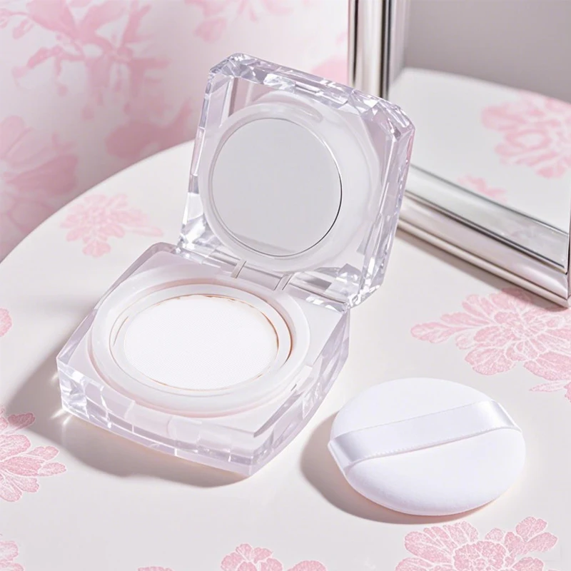 8g Empty Loose Powder Box Refillable Portable Makeup Setting Powder Blush Case Container With Puff Mirror And Elasticated Net