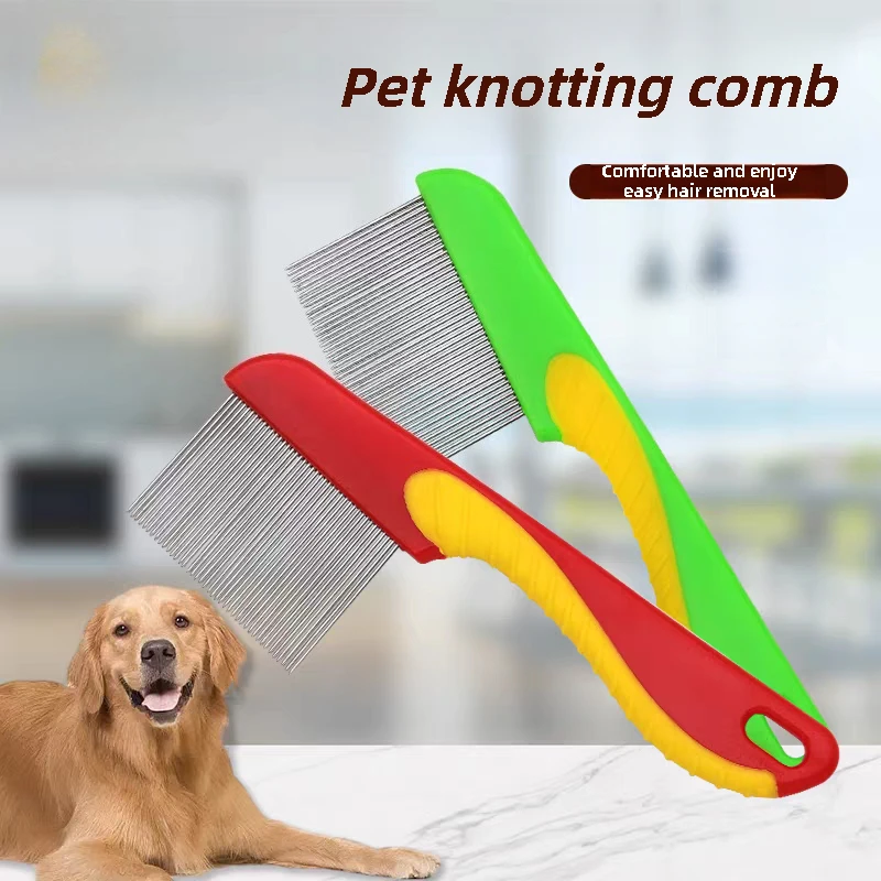 1Pcs Stainless Steel Cat Dog Flea Comb Wool Cleaning Supplies Pet Hair Removal Massage Seahorse Shape Comb Pet Hair Accessories
