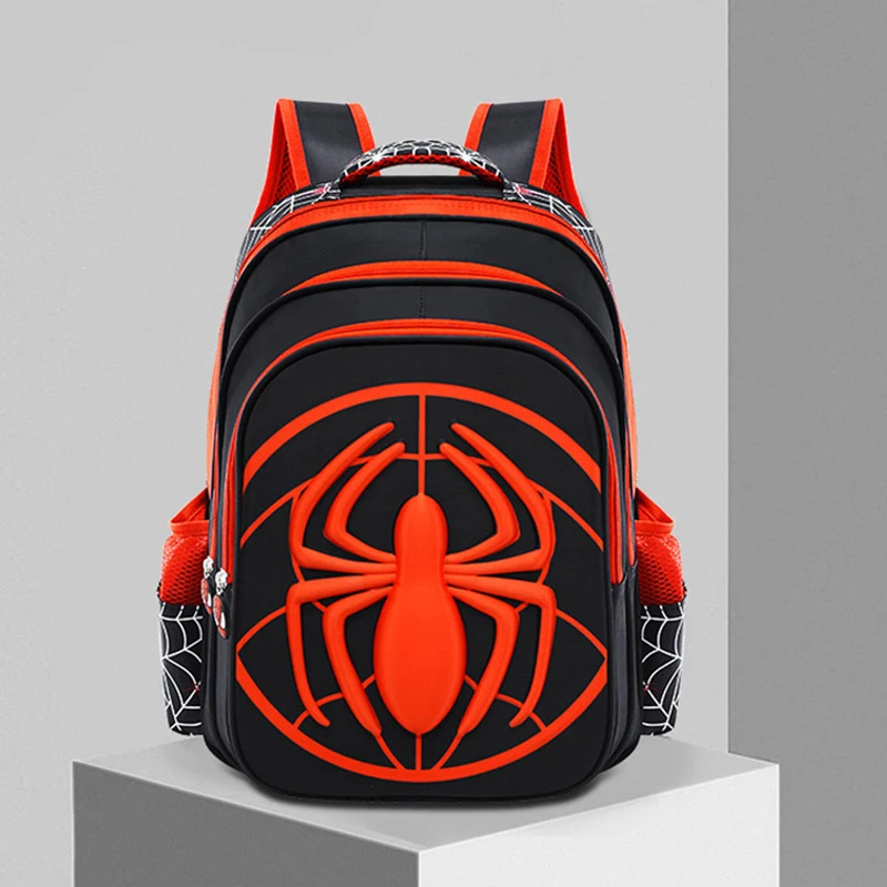 3D three-dimensional Cartoon Spider Children's Shoulder Bag Teen Boy Girl Schoolbag Pencil Case 2Pcs Set Kid Backpack Waterproof
