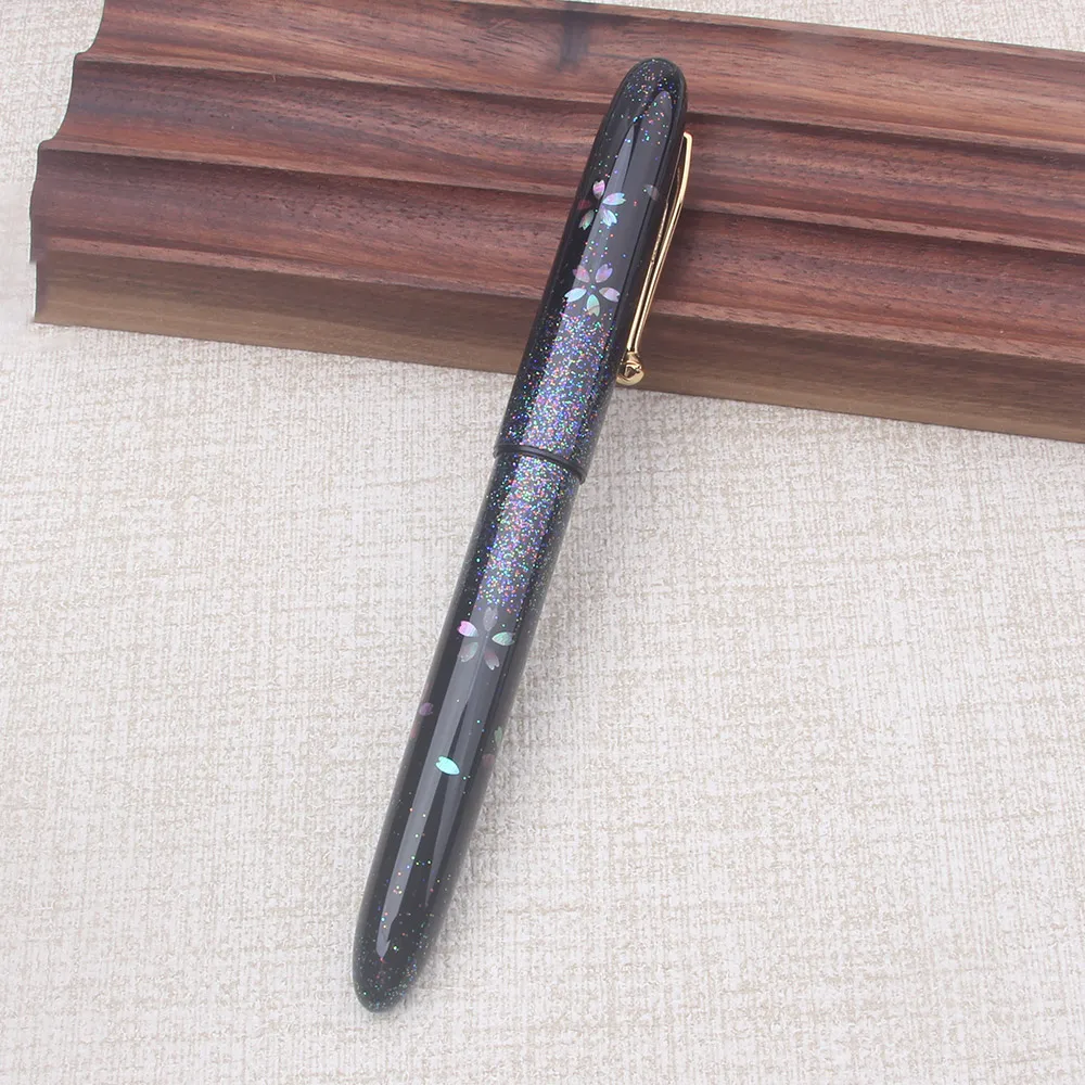 Sakura Urushi Raden Maki-e Fountain Pen Barrel - Handcrafted Mother-of-Pearl Lacquer Art for Pilot 912/74/743, Sailor 21K/14k