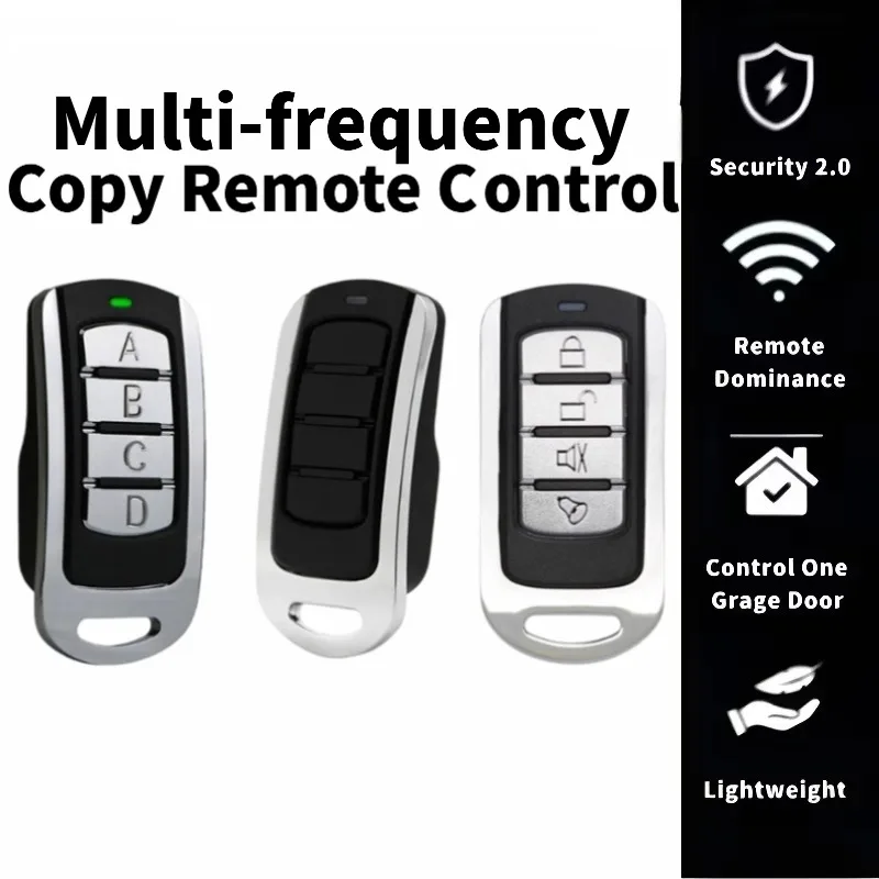 Multi-frequency 250-915 MHz clone copy replication remote control 868 MHz brand garage door remote control 433MHz remote control