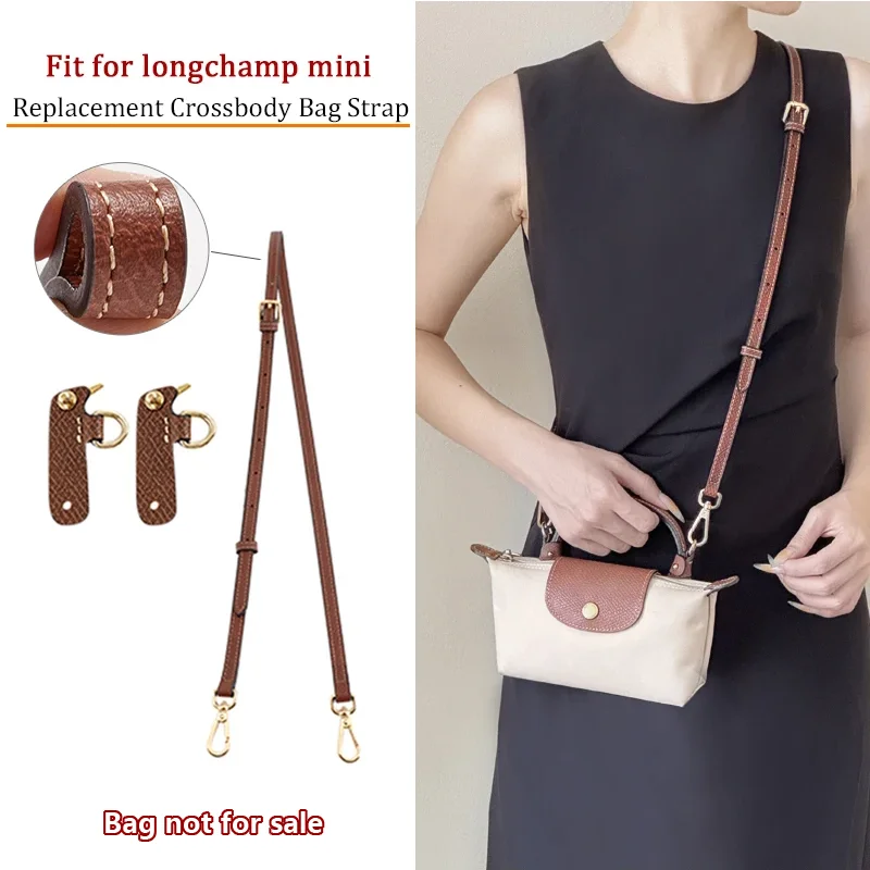 Leather Crossbody Bag Strap For Longchamp Mini,Bag Shoulder Strap Brown Bag Belt,Durable Handbag Bag Replacement Accessories