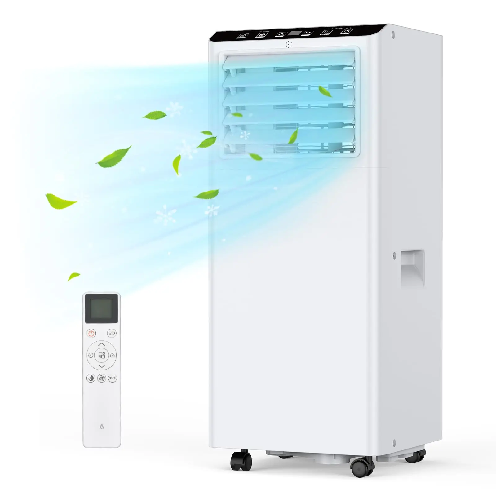 Portable Air Conditioner 7000 BTU, 5-in-1 Cooling, Dehumidifier, Fan, Sleep Mode, Remote Control, Digital Display, Window Kit
