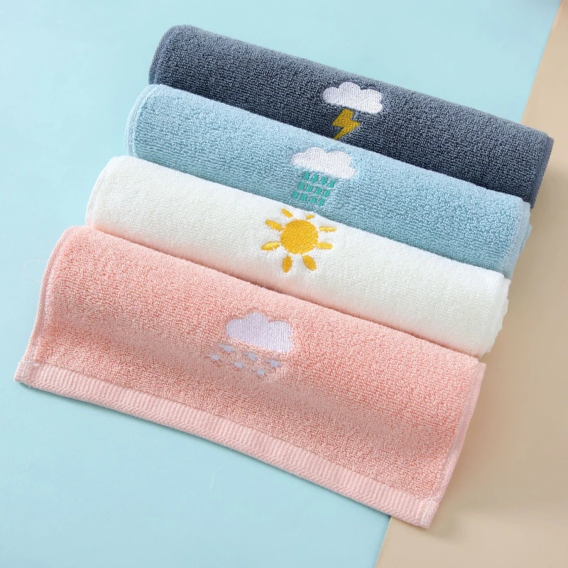 4Pcs Sets 50X25cm Quick Dry Cotton Absorb Water Towel for Baby Kids 75X35cm Thicken Comfortable Cotton Soft Face Towel for Adult