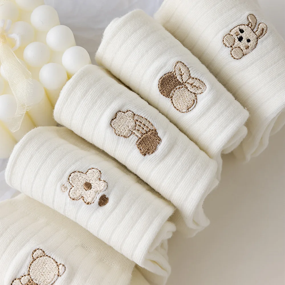 5/10 Pair Women's Round Neck Socks High Quality Autumn Winter Cute Cartoon Breathable Fashion Sock female Soft Medium Tube socks