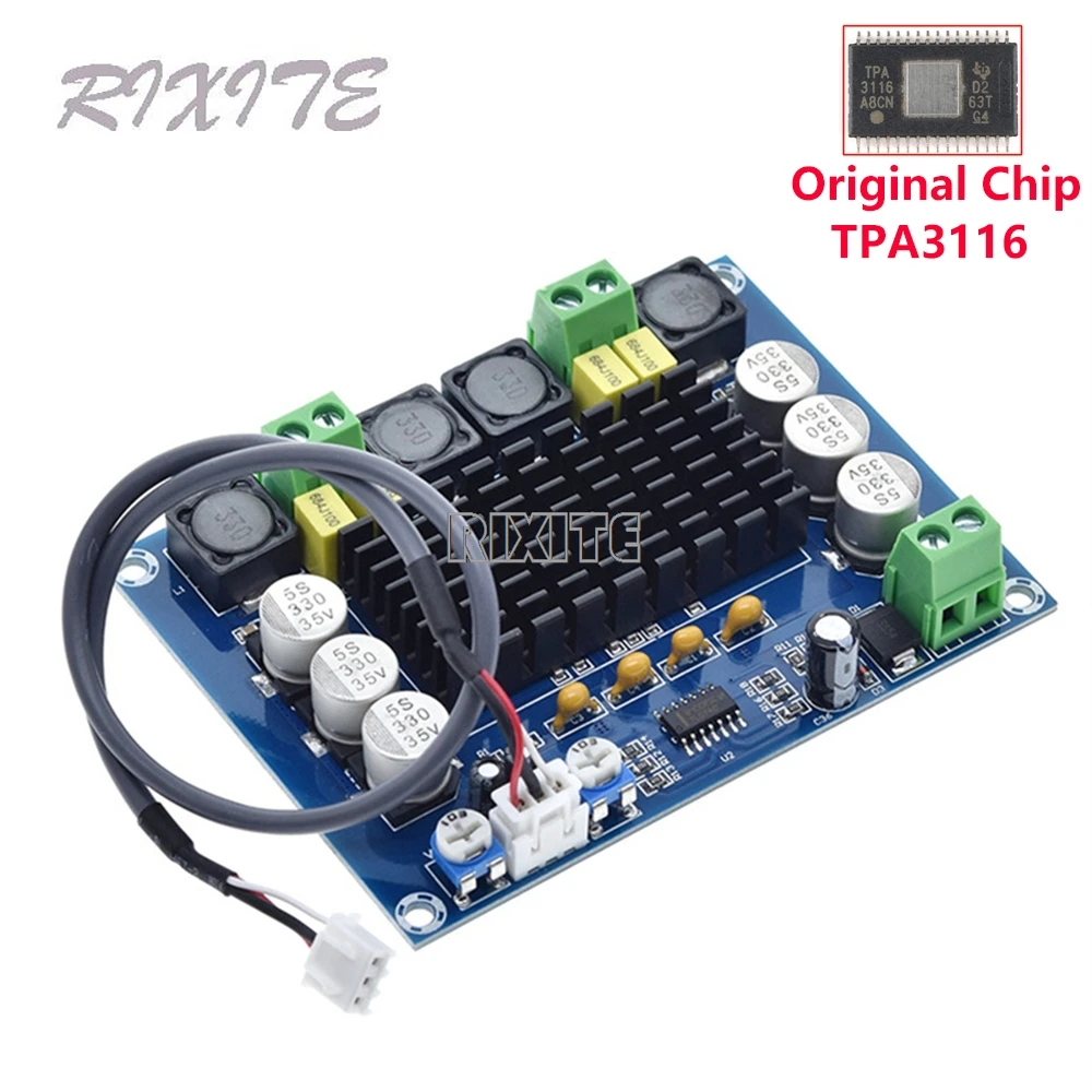 2*120W TPA3116D2 Digital Audio High Power Amplifier Board Dual Channel Stereo Class D Audio Power Amplifier Module DC 12V 24V