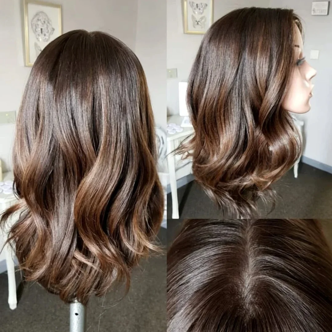 Natural Body Wave Preplucked Brown 26Inch 5x5 Silk Base Glueless Jewish Human Hair Wig Baby Hair HD Lace European Hair