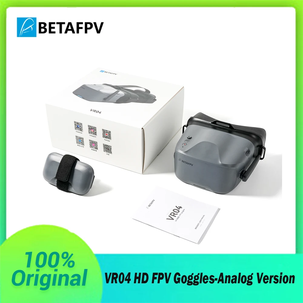2026 NEW BETAFPV VR04 FPV Goggles-Analog Version 800*480px HD High LCD Built-in 2000mAh Battery for RC Aquila20 Model Drone