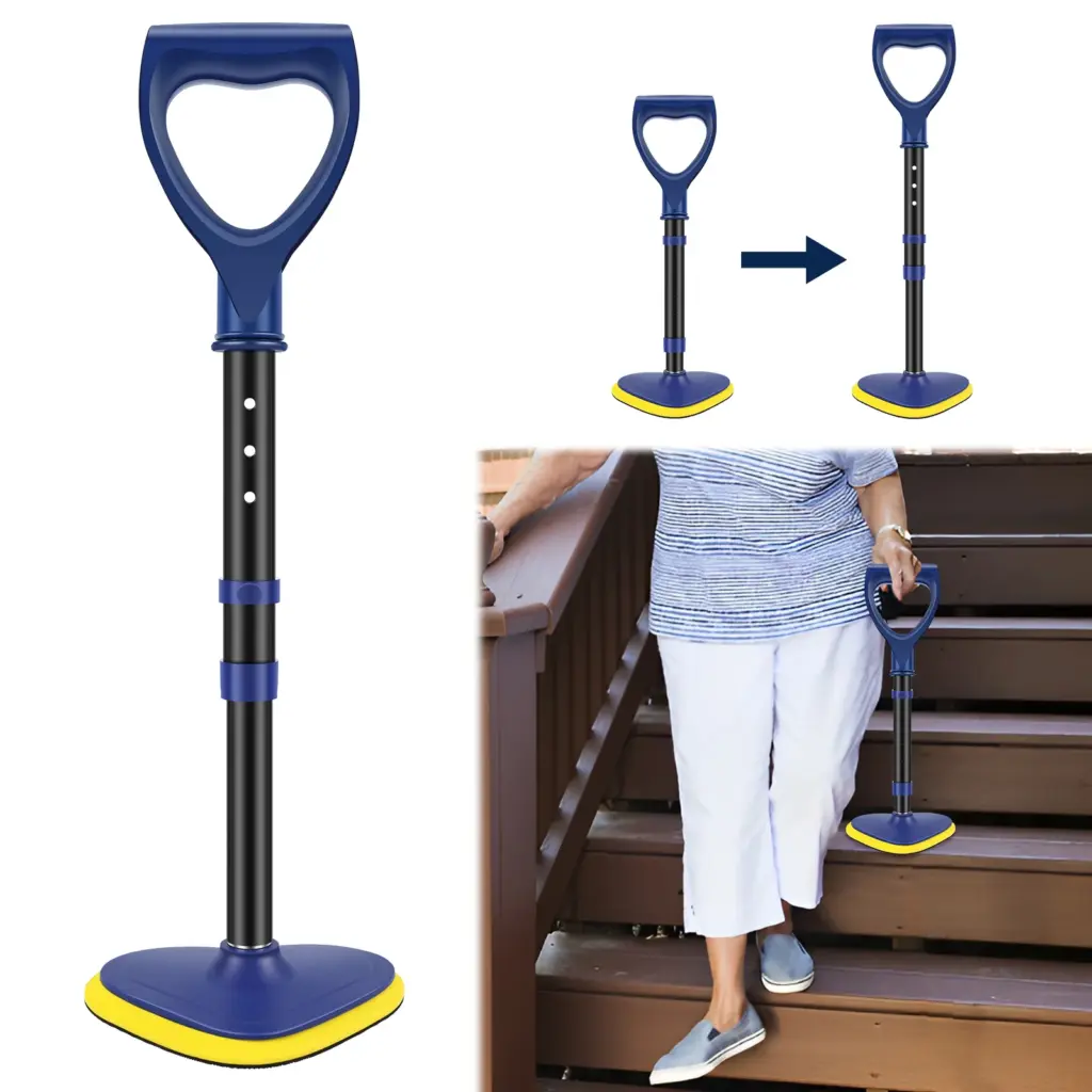 Standing Aid 5 Gear Height Adjustable Standing Assist Devices Non-Slip Mobility Support Stick for Seniors Elderly Walking Helper