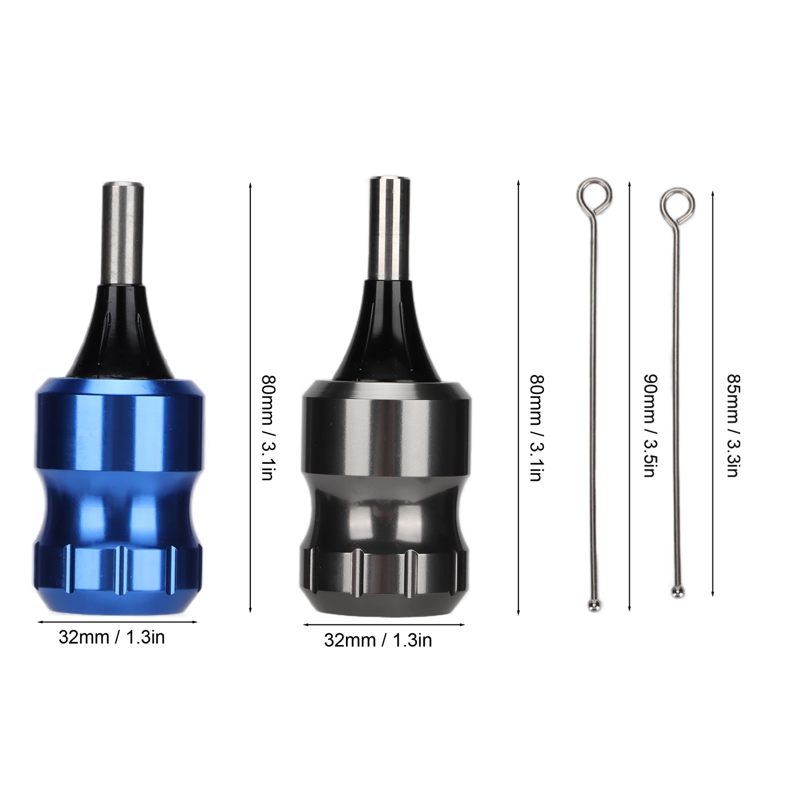 Tattoo Handle Cartridge Tattoo Grip Alloy Adjustable Tattoo Machine Handle Grip with Drive Bars for Professionals