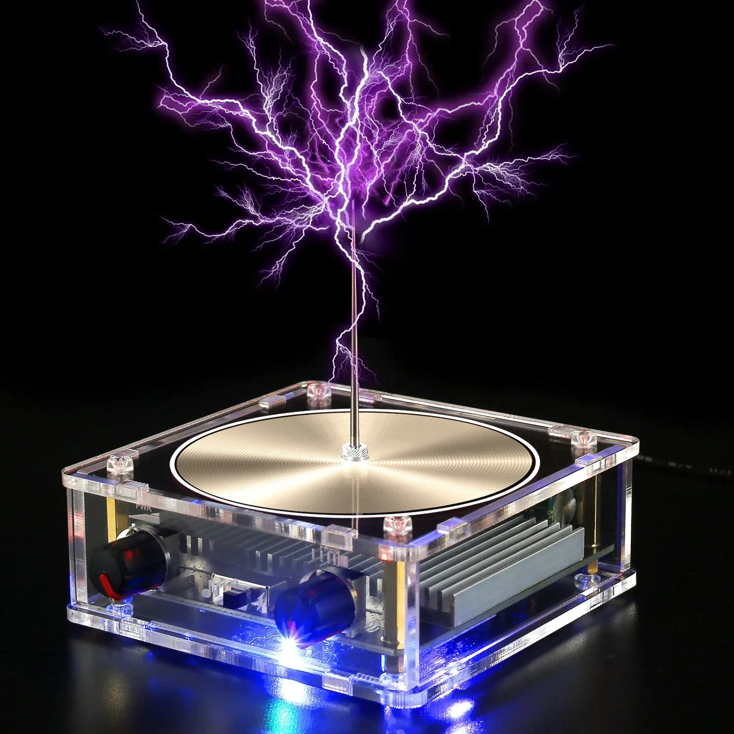 NEW Mini Tesla Music Coil Bluetooth Compatible AC110-240V Palm Tesla Coil 10cm High Frequency Voltage Pulse arc Generator