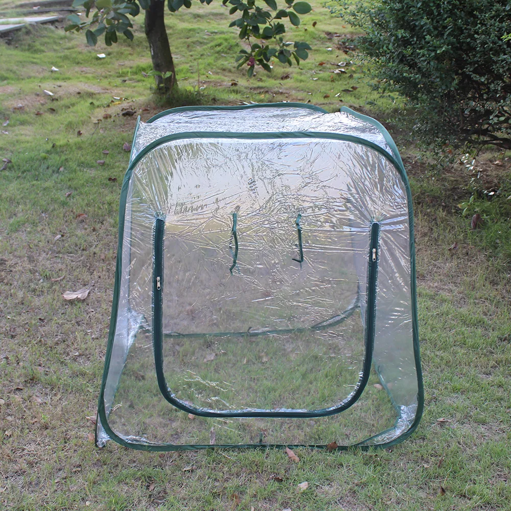 98X98X98cm Pvc Foldable Greenhouse Conservatory Mini Greenhouse Garden Cover Insect and Bird Cover