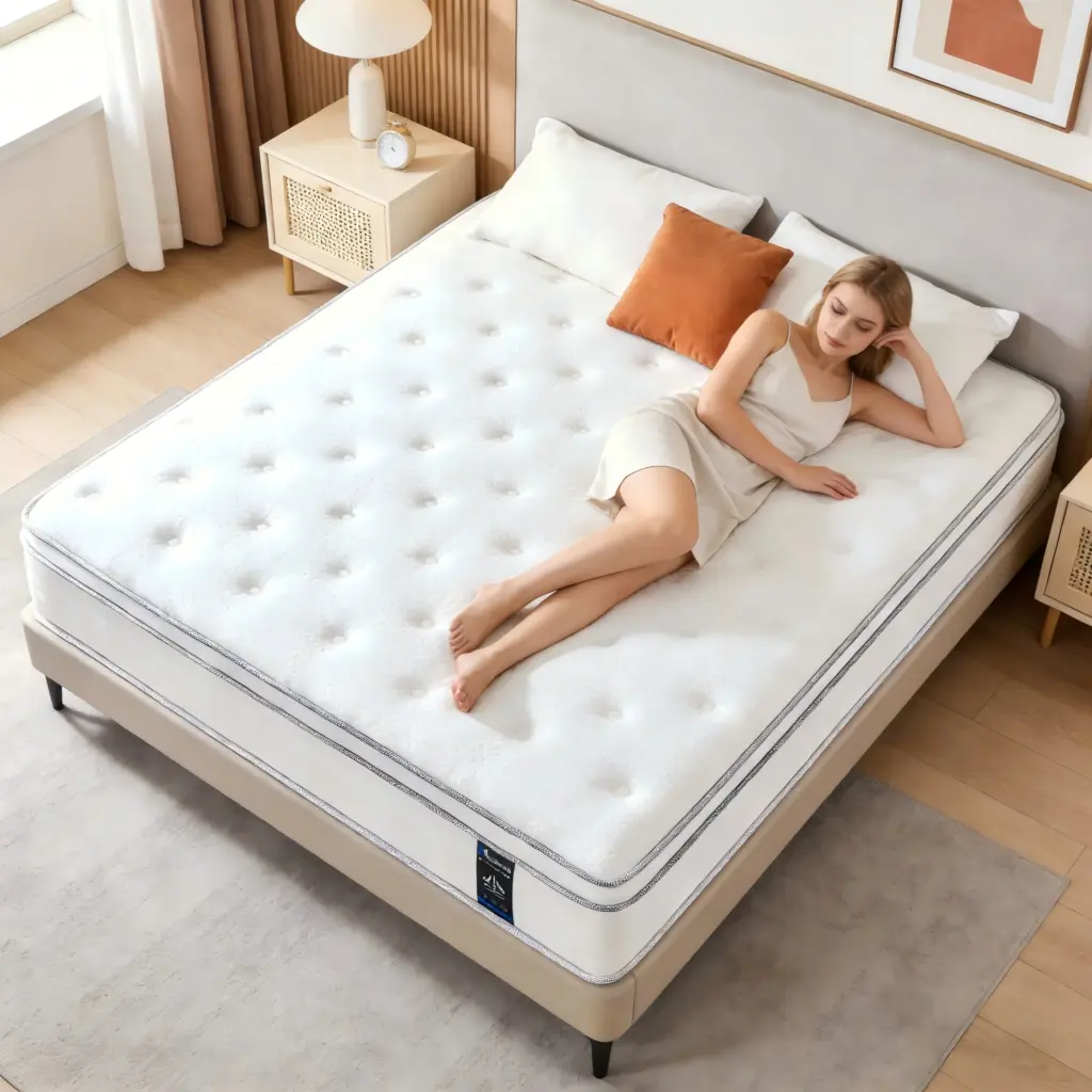 Queen King Full Size Mattress, 121410 Inch Hybrid Mattress in a Box with Pocket Spring, Medium Firm,Motion Isolation