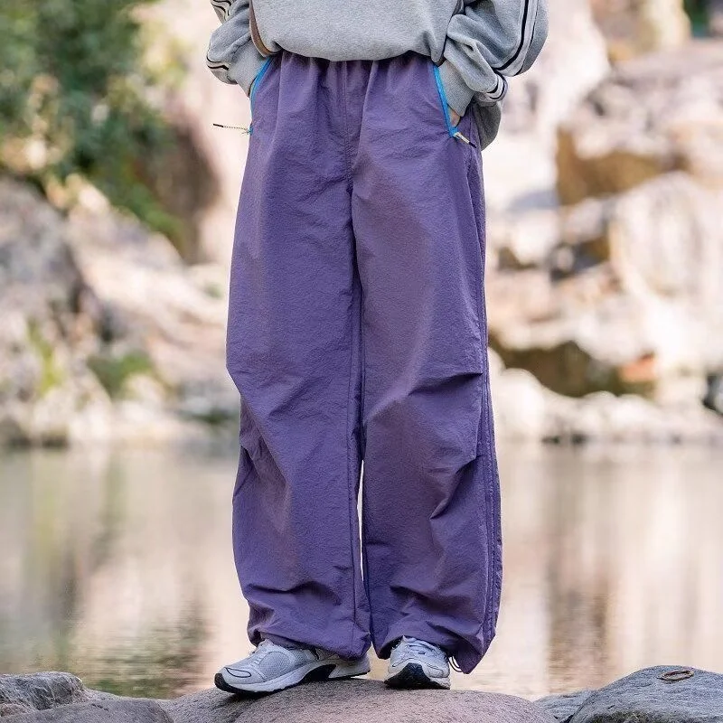 Qui Dry Outdoor Work Trousers Zip ket Soft ell Windproof Waterproof American Sports Pants Men Women Straight Leg Casua...