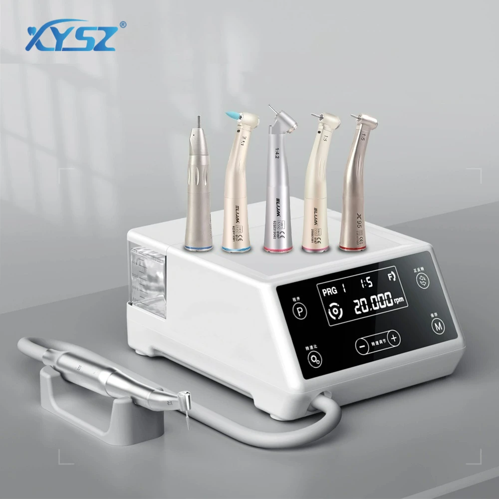 Portable Dental Electric Micromotor with Water Tank LED Brushless Micromotor 1:1/1:4.2/1:5 Fiber Optic Handpiece Dentist Tools