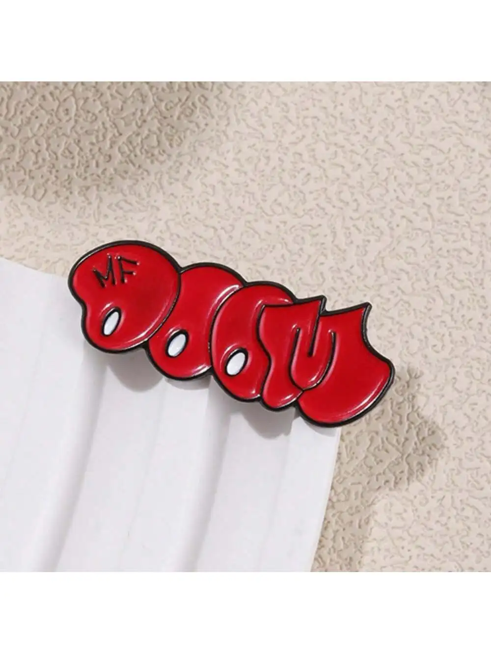 "Doom"" Graffiti Enamel Brooch Pin - Trendy Accessory for Clothes, Bags & Hats - Durable & Stylish Unisex Gift"