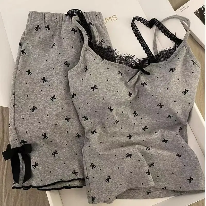Women's Summer Suit Women's Pajamas Set Trousers Sets Sleepwear Pijama Pajama Woman Shorts Home Clothes Sleep Lounge Underwear