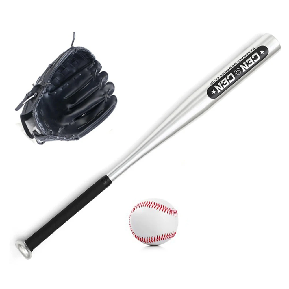 Baseball Balls Set Baseball Bat+Baseball+Baseball Gloves 25in Aluminum Alloy Baseball Bat 10.5in PVC Baseball Glove Baseball Kit