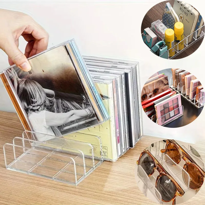 Display Stands,Letter/File DVD/CD Organizer,Cosmetics Rack Makeup Tools Compartment Holder Sunglasses Storage Shelf