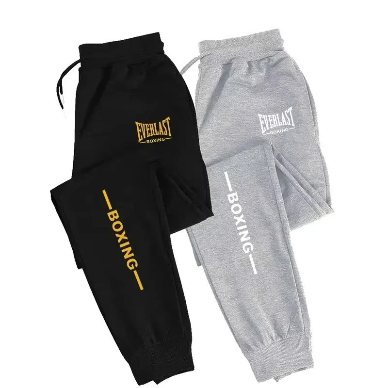 2026 Autumn/Winter EVERLAST Printed Running Pants Men's Outdoor Sports Fitness Pants Slow Running Comfortable Sports Pants