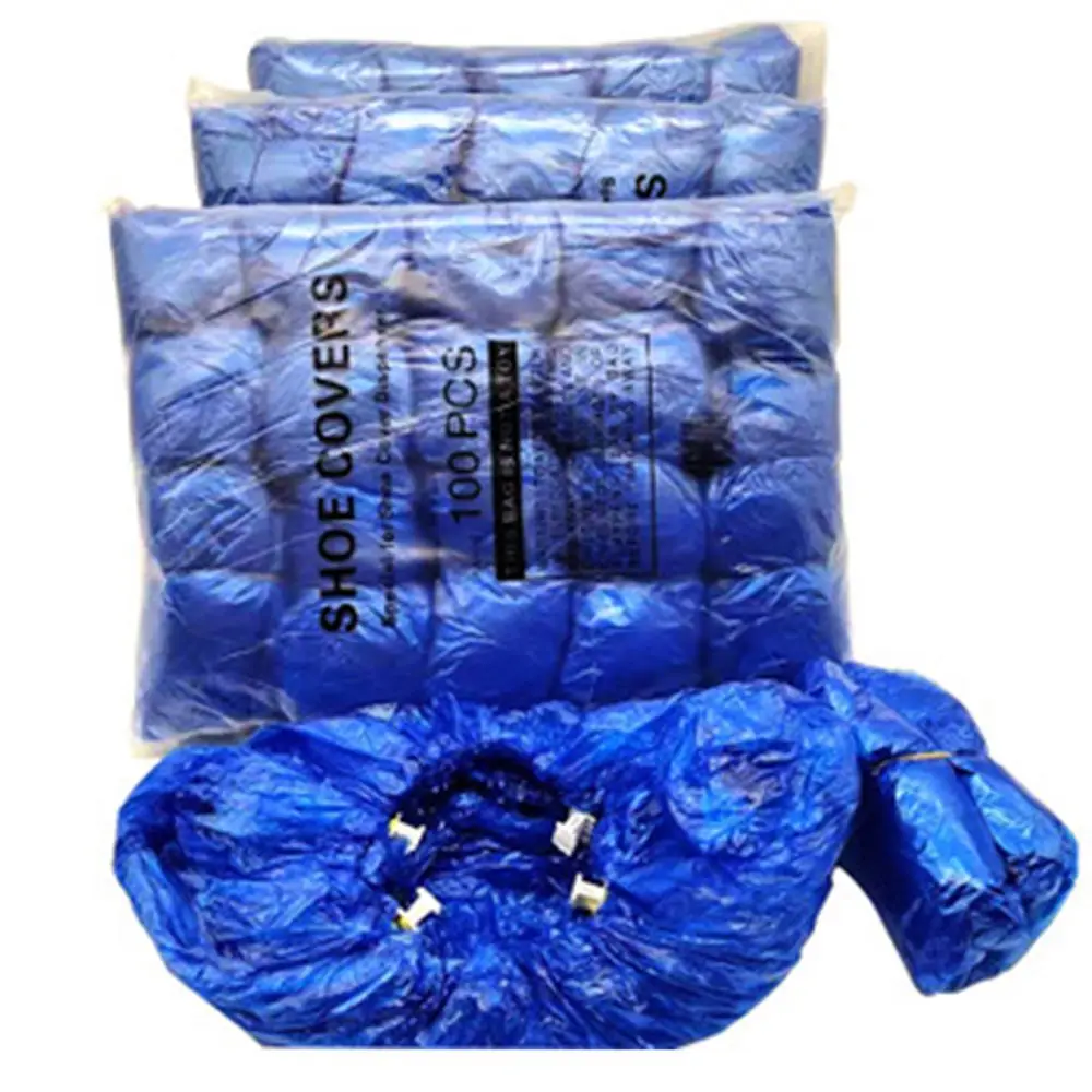Disposable Plastic Shoe Covers T-Shaped Buckle Thickened 230g Automatic Shoe Cover Machine Special Use 100 Pieces Per Pack