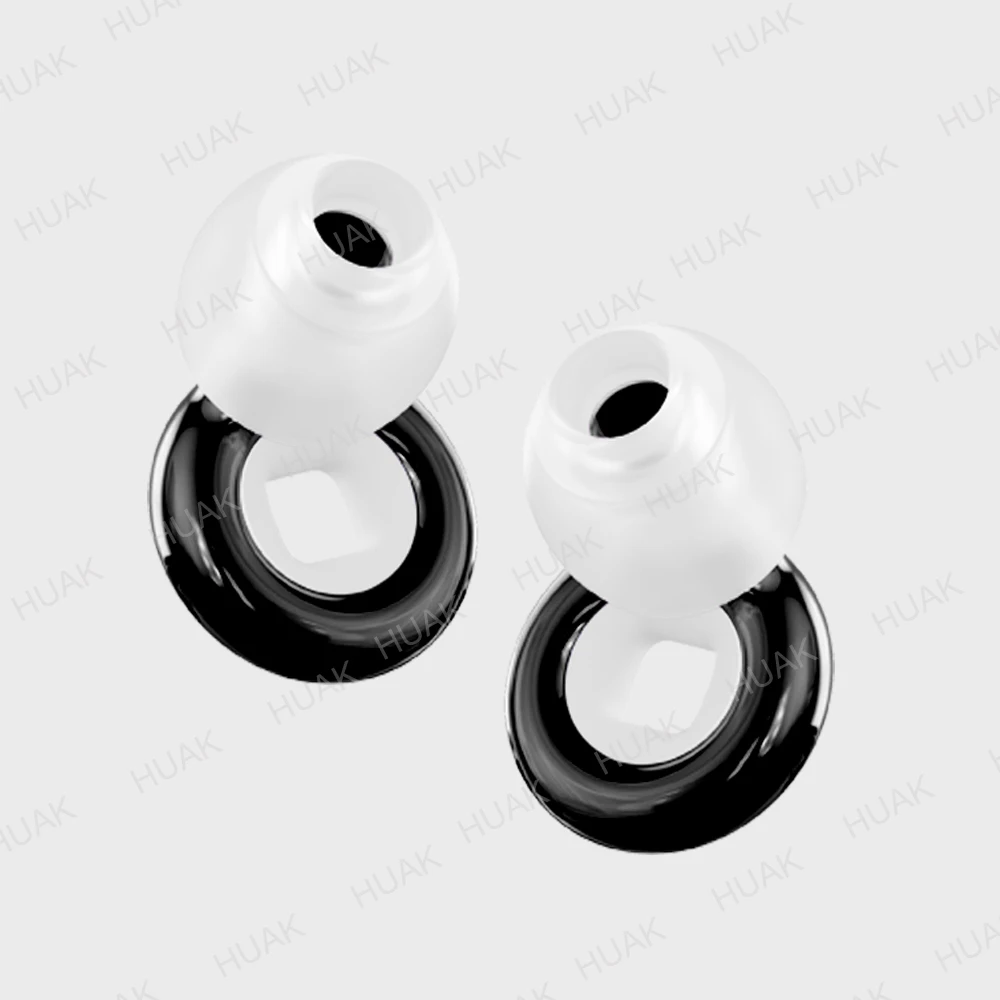 HUAK Ear Plugs - 8 Ear Tips in XS/S/M/L - Reusable Concerts & Festivals, Live Events, Musicians, DJs + Mute for Extra Coverag