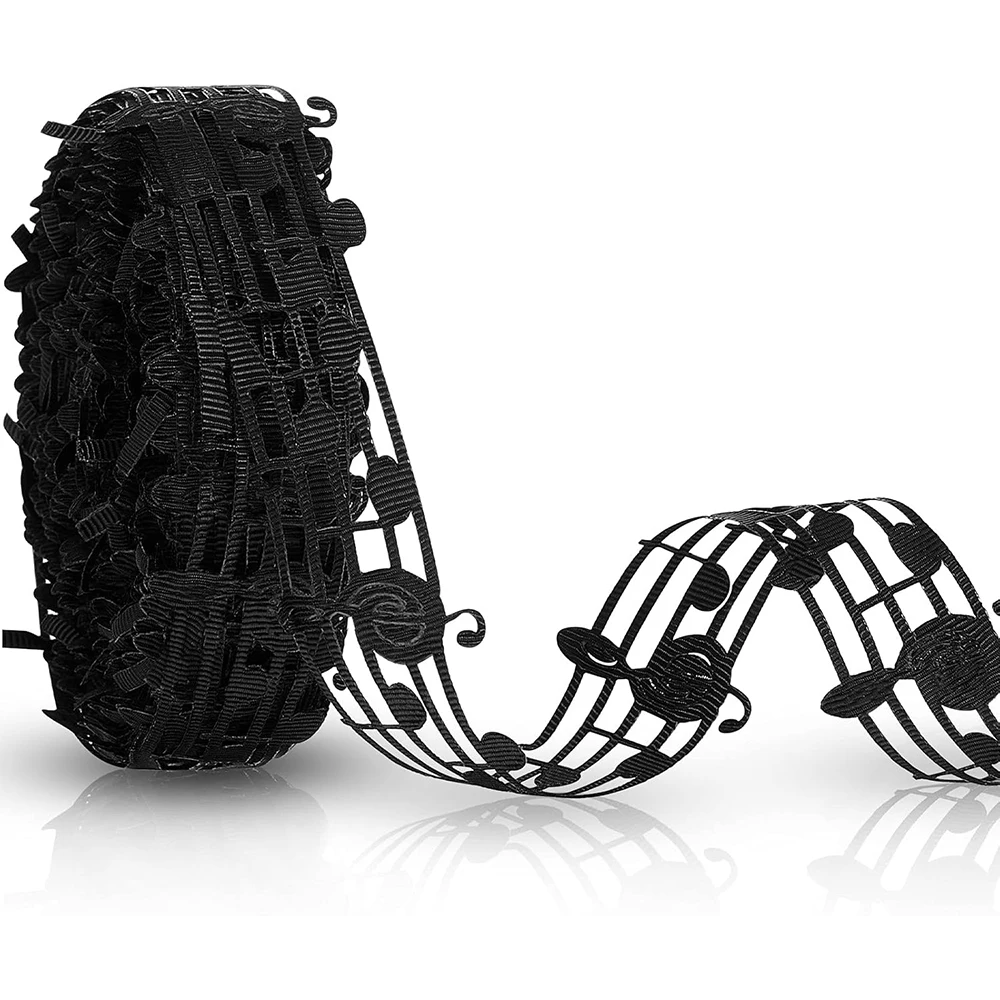 3 Yards Polyester Hollow Hollow Music Score Ribbon Lace Clothing Accessories Scrapbook DIY Gift 3CM