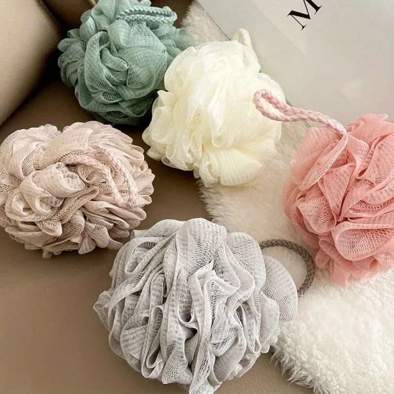 1Pc Bath ball PE material mesh super soft bubble bath ball bath flower bath wipe bath ball
