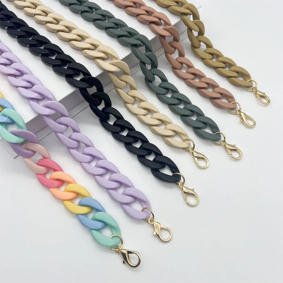 2.1cm Width Acrylic Bag Purse Chain Replaceable Handbag Bag Straps Detachable DIY Shoulder Bag Accessories for Women Girls