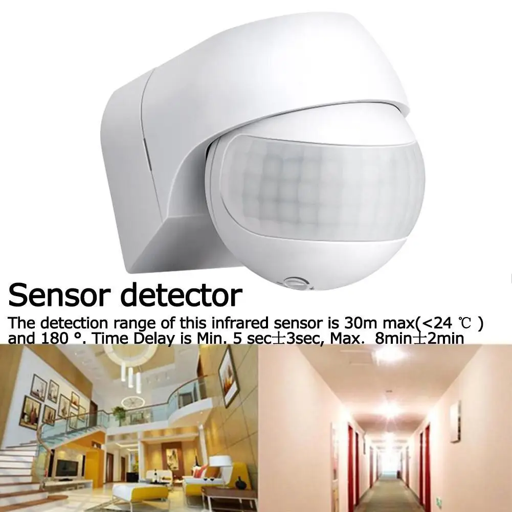 Outdoor Infrared Long Motion 110v~230v Wall Switch PIR Detectors LED Sensor Waterproof Timer 180 Light Motion Sensor