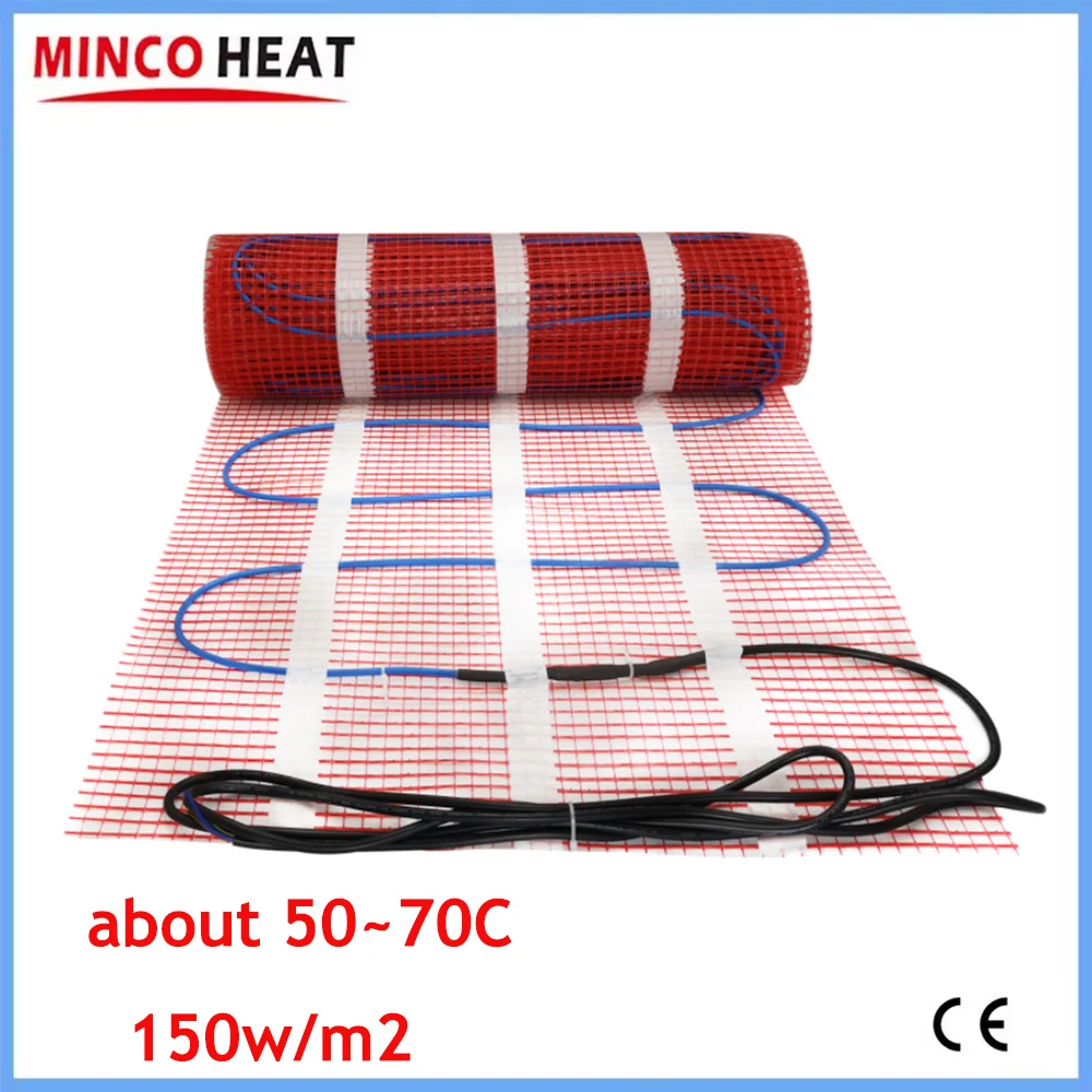 MINCO HEAT 150w/m2 0.5~5m2 Warm Floor Heating Mat for Ceramic Tile Wooden Floor Heating System