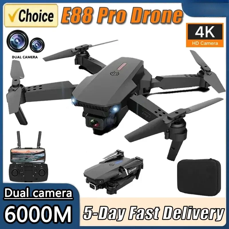 2025 E88Pro 4K RC Drone With 1080P Wide Angle HD Camera Foldable Helicopter WIFI FPV Height Hold Professional Gift Toy