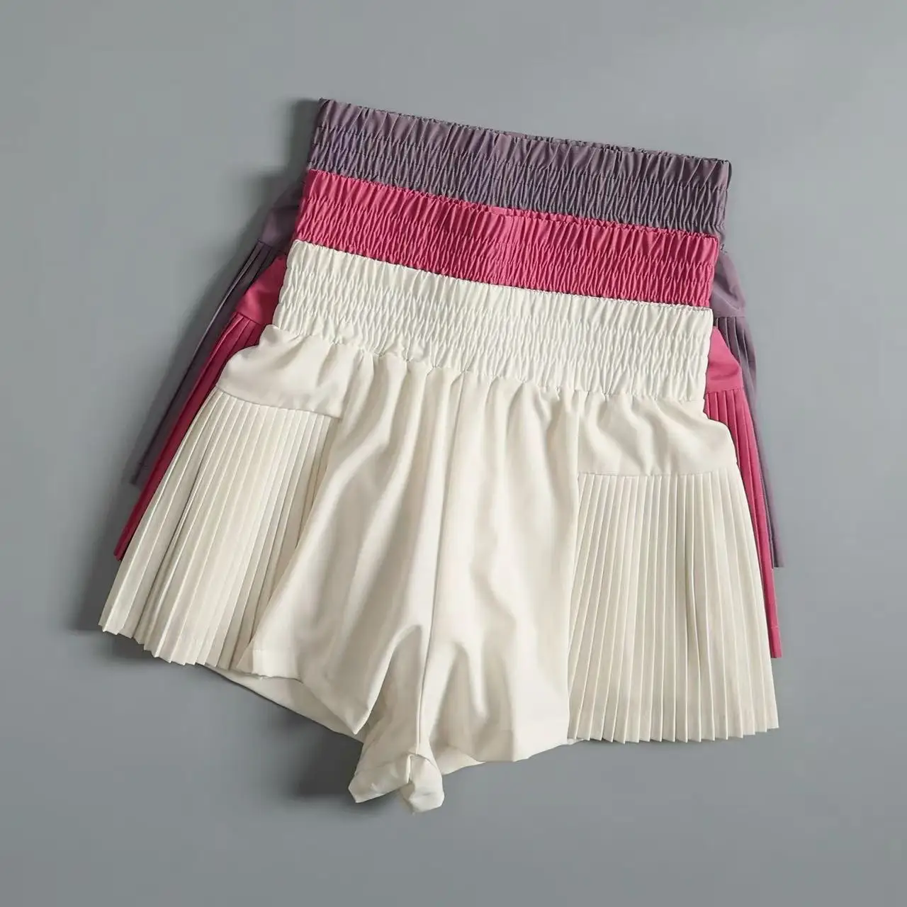 Women's Sports Shorts with Pockets, Quick-drying Shorts High-waisted Faux Two-piece Yoga Pants Running And Fitness Shorts summer