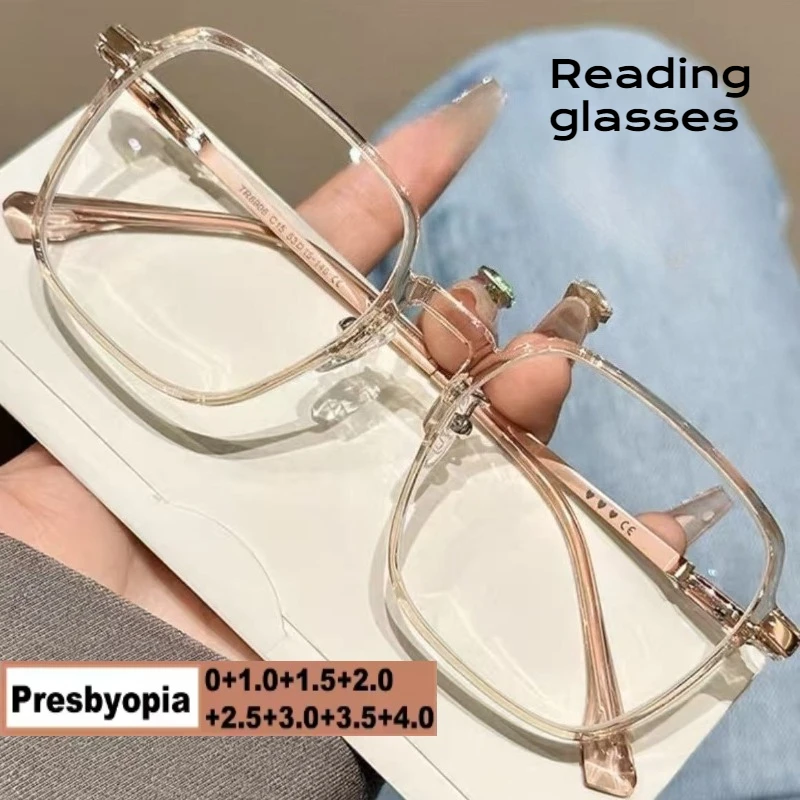 +1.0 To+4.0 Reading Glasses Anti Radiation Glasses Metal Eyeglass Eyeglasses for Woman Men Anti Blue Light Eyewear