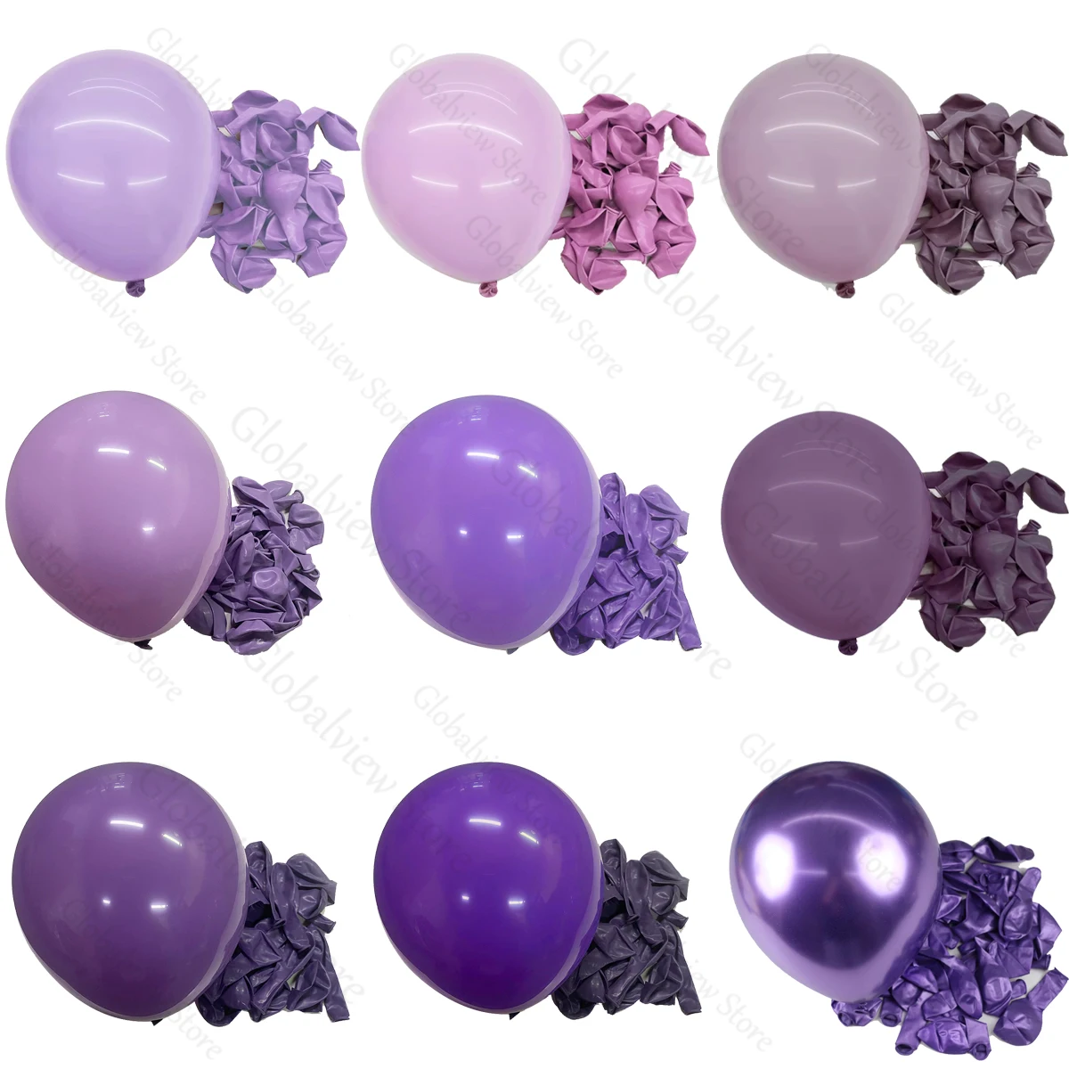 20Pcs 12/10/5inch Purple Latex Balloons Birthday Party Boho Purple Ballons Wedding Baby Shower Decoration Supplies