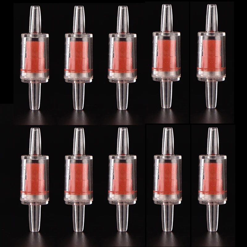 10/5/3/1Pcs One Way Non-Return Check Valve Fish Tank Co2 Water Air Line Pump Plastic