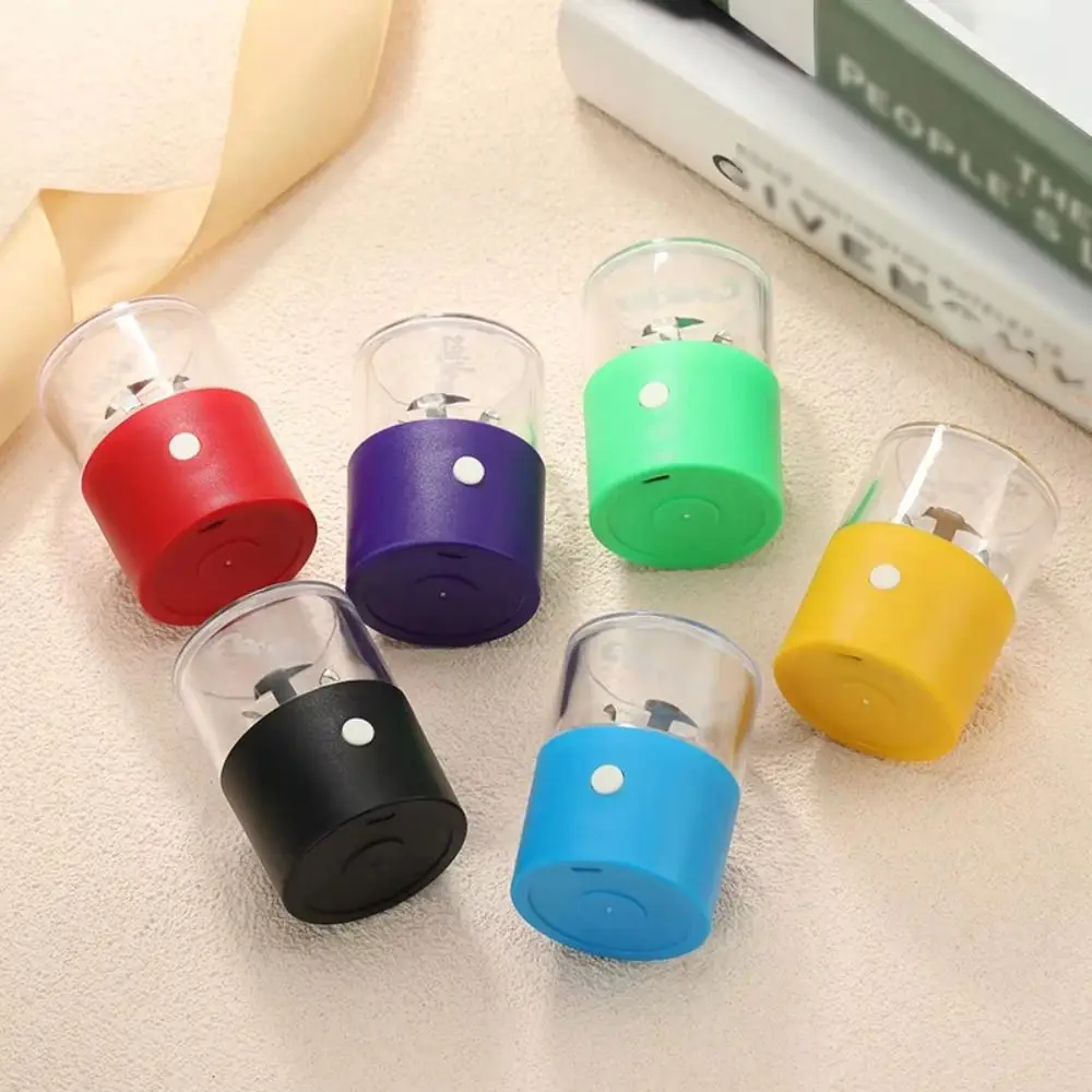 Mini USB Charging Electric Herb Grinder High Hardness Blade Efficient Herb Crusher Acrylic Visible Grass Shredder Home