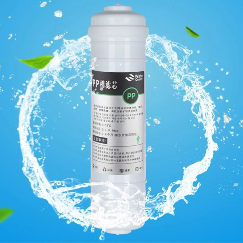 10''Quick Connecting Polypropylene Sediment Water Filter Cartridge PP Filter Reverse Osmosis System for Home Office Accessories