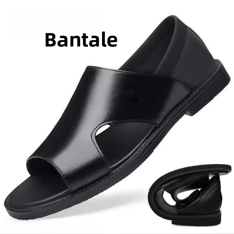 Men's Summer Slip-On Sandals Breathable Soft Sole Anti-Slip Comfortable Beach Casual Shoes PVC Material Lightweight Sandals
