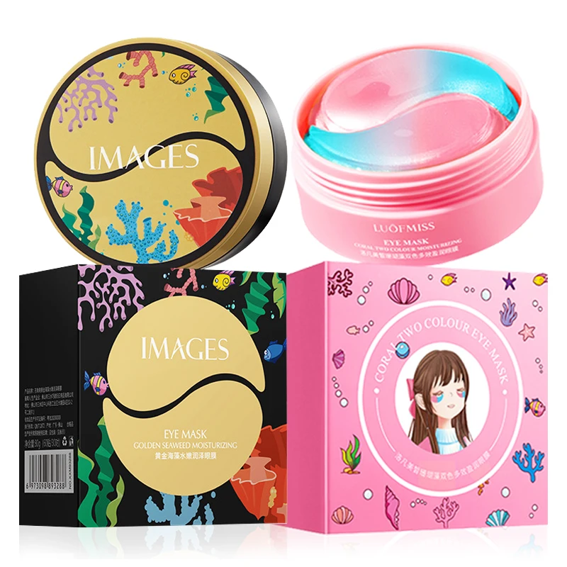 60pcs/box Dual-Care Crystal Collagen Eye Mask Anti Dark Circles Remove Eyes Bags Moisturizing Eye Patches Cream Skin Care