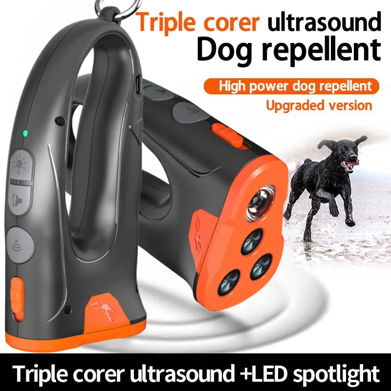 2025 Release Pet Dog Repeller Ultrasonic Dog Training Device Rechargeable Anti Dog Bark Deterrent Device With LED Flashlight