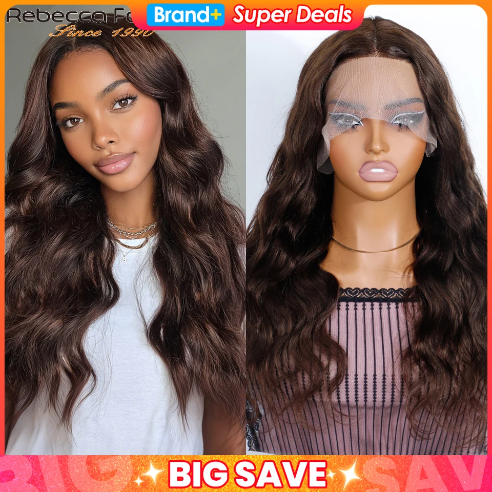 Natural Borwn Body Wave Lace Frontal Wig Remy Pre-Plucked HD Lace Part Wig Natural 13X5 Lace Human Hair Wigs On Clearance Sales