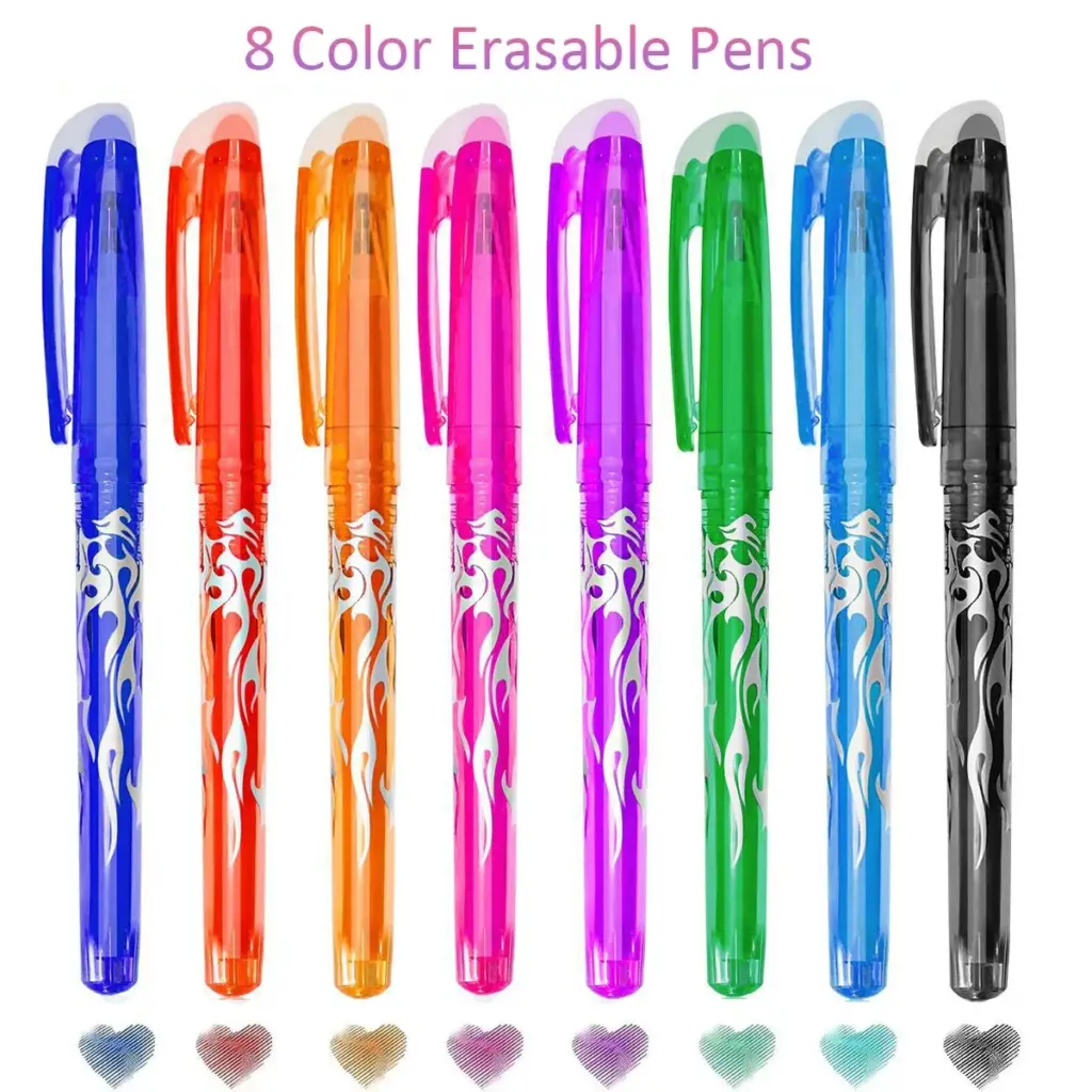 Color Erasable Gel Pens 0.7mm Multi-color Refill Pen for Drawing Writing Gel Ink Rollerball Pen School Stationery Supply