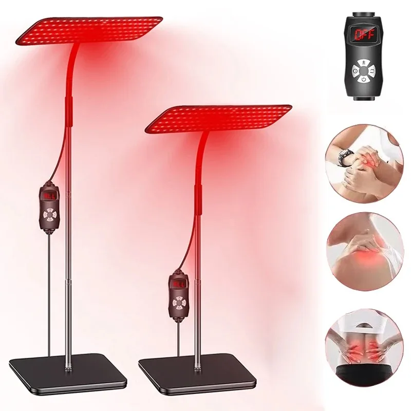 660nm 850nm Near Infrared Light Panel Red Light Lamp With Timer Face and Body Home Use Relief Pain Device with Adjustable Stand