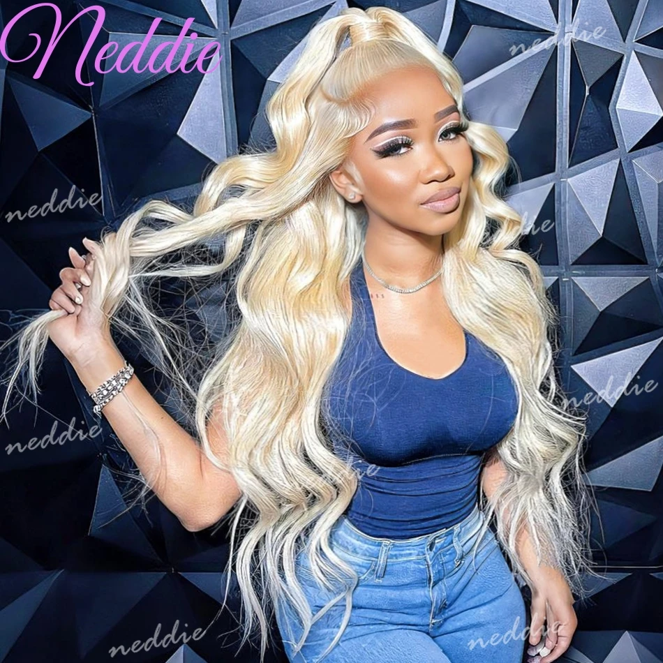 13x6 Blonde 613 Body Wave 13x4 HD Lace Frontal Human Hair Wigs 30 36 Inch Honey Colored Lace Preplucked Front Wig for Women
