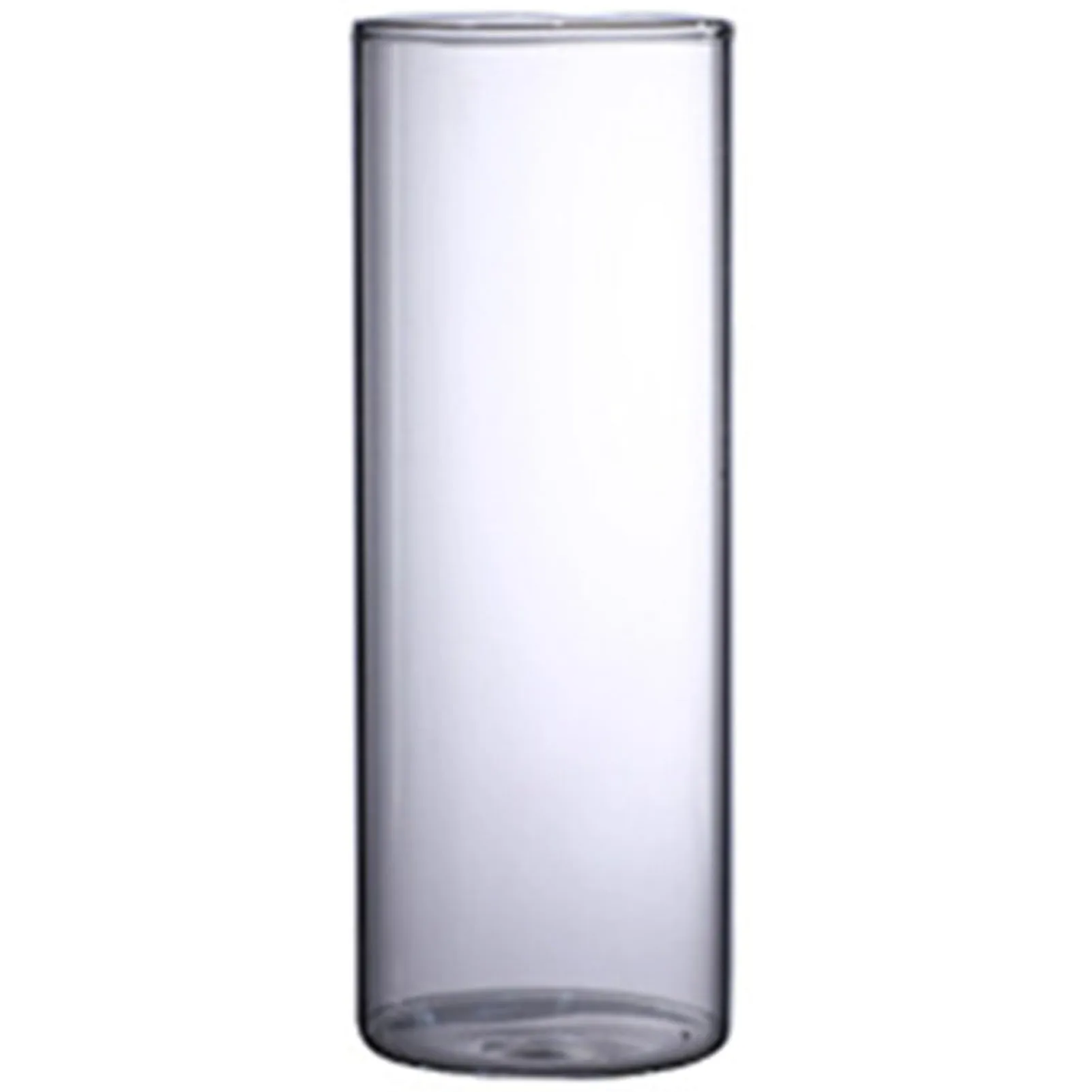 Transparent Glass Hydroponic Vase Minimalist Glass Vase Cylinder Flower Vase for Home Office Wedding Table