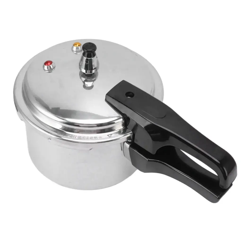 Lightweight 3L Aluminum Pressure Cooker for Gas Stove Compatible Mini Pot with Locking Lid and Safety Handle for Small Family