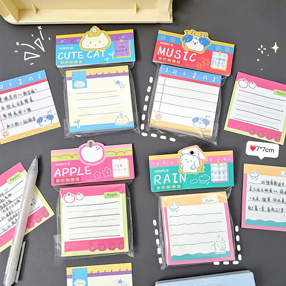 Memo Book Creative Simple and Tearable Memo Book Student Office Message Book Portable Memo Notebook